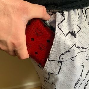 MCM Red Canvas Wallet